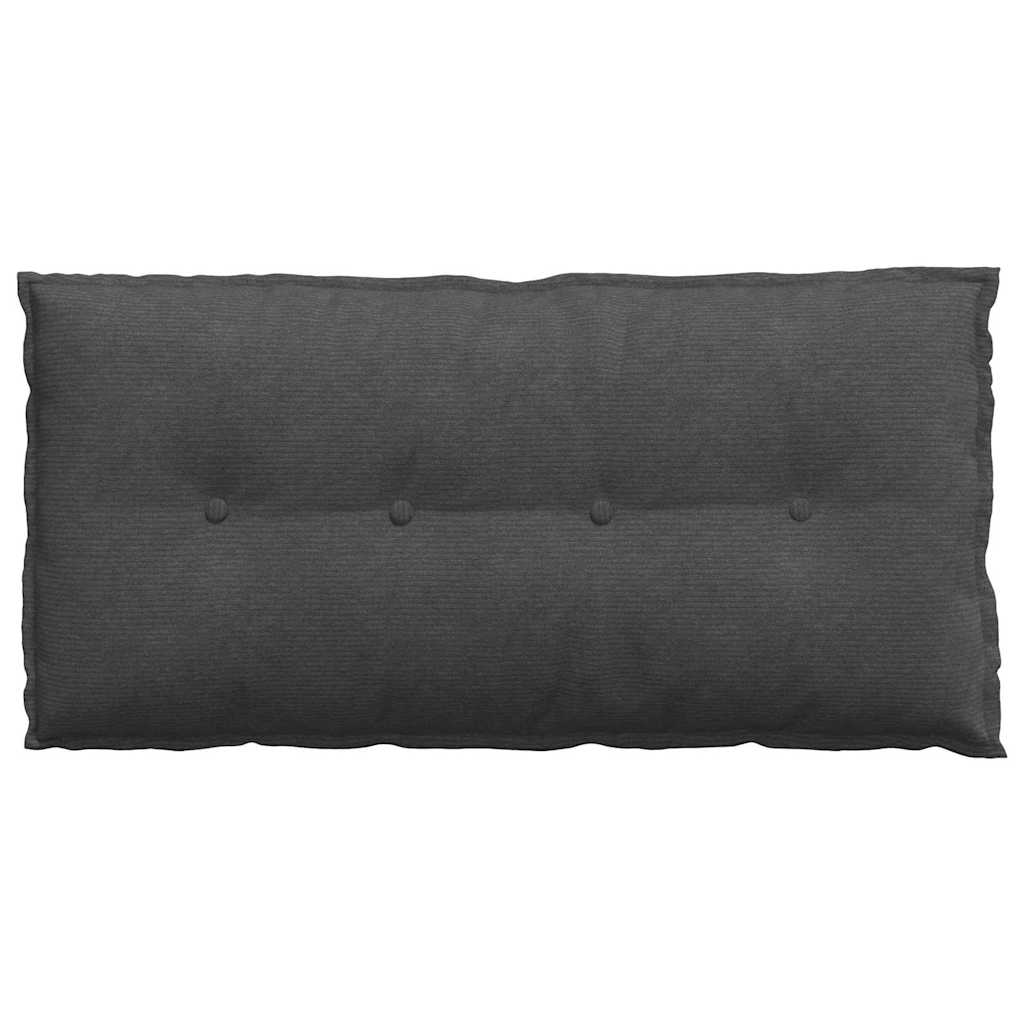 Rücken Kissen Dunkelgrau 100 x 50 cm Cordstoff