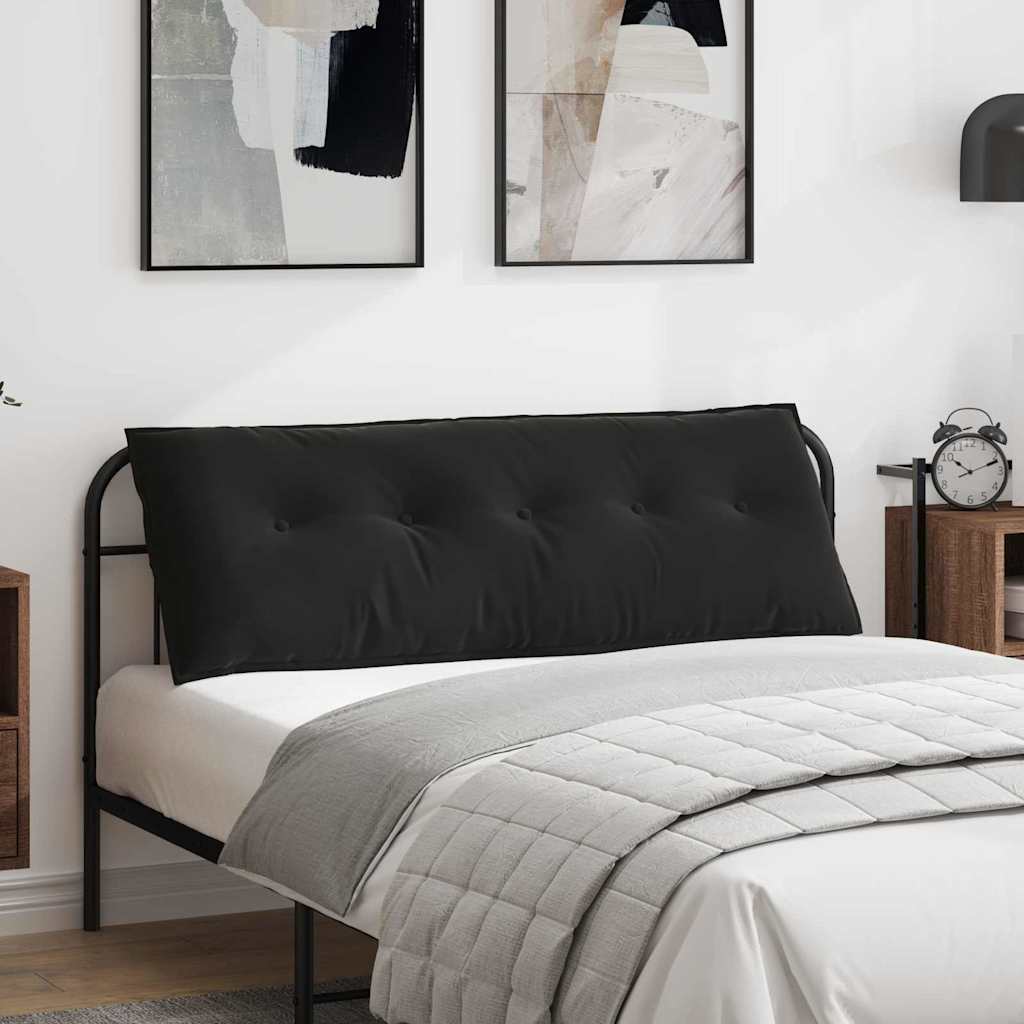 Rücken Kissen Schwarz 140 x 50 cm Cordstoff