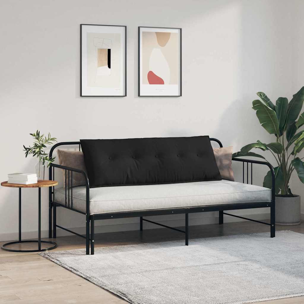 Rücken Kissen Schwarz 140 x 50 cm Mikrofaserstoff