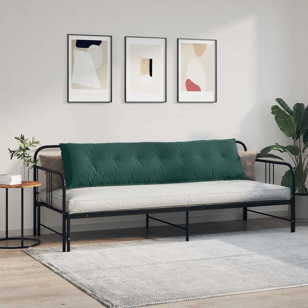 Rücken Kissen Dunkelgrün 200 x 50 cm Cordstoff