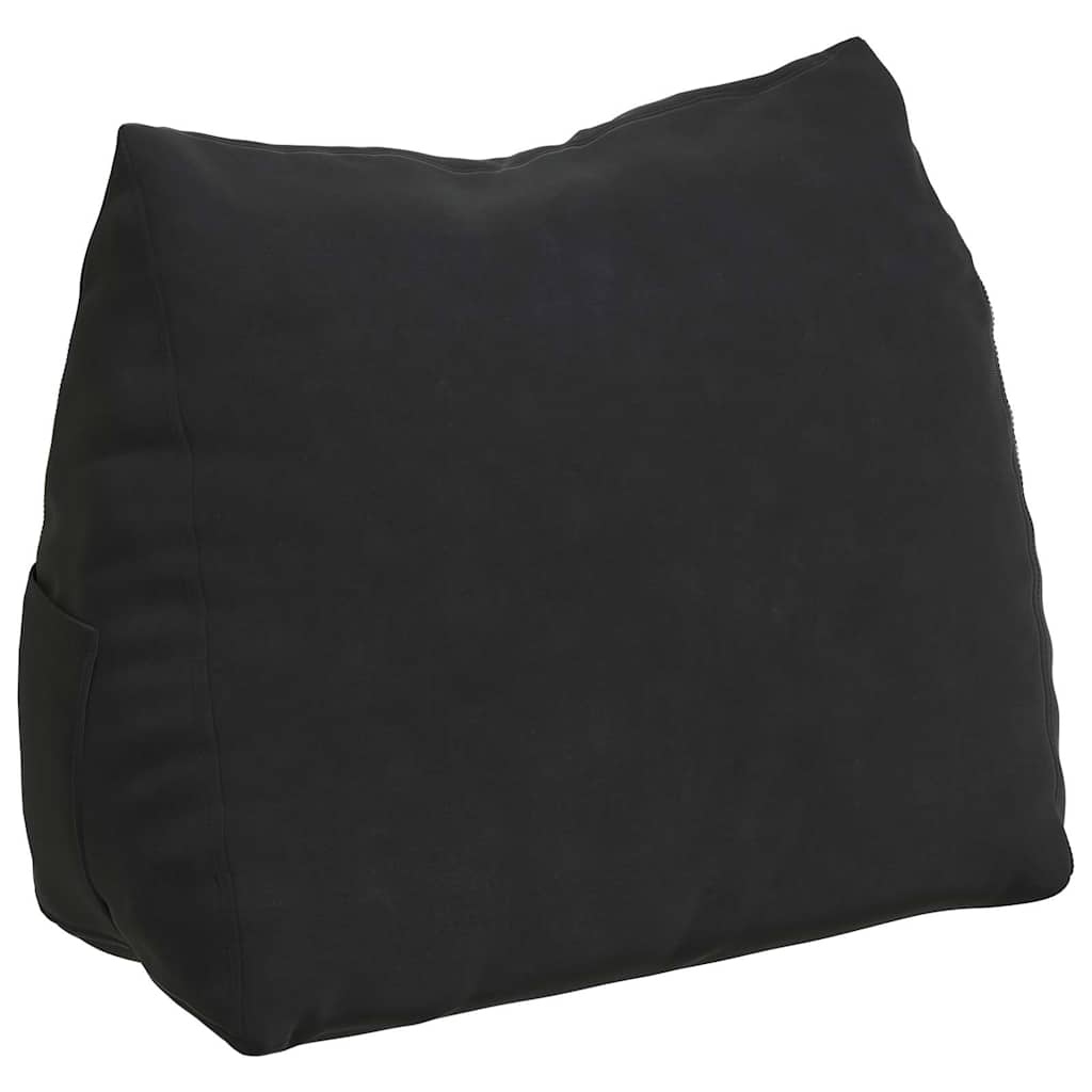 Rücken Kissen Schwarz 45 x 20 x 35 cm Cordstoff