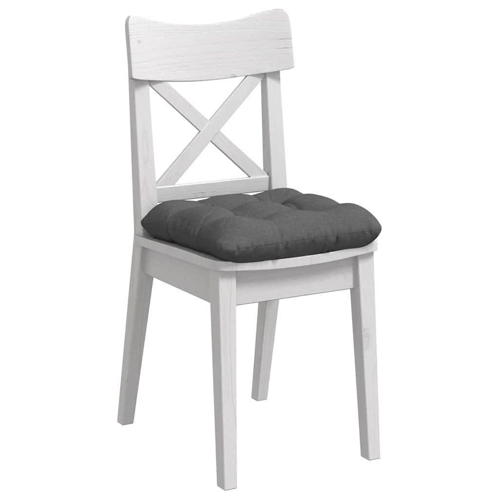 Sitzkissen 4 stk. Stoff Dunkelgrau 40 x 40 x 12 cm