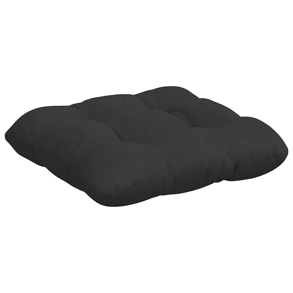 Sitzkissen 4 stk. Mikrofaserstoff Schwarz 40 x 40 cm