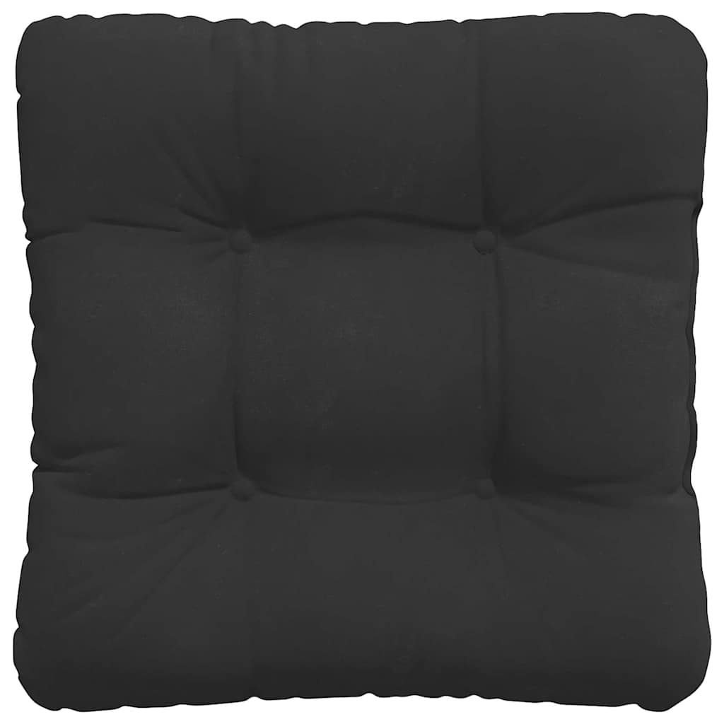 Sitzkissen 4 stk. Mikrofaserstoff Schwarz 40 x 40 cm