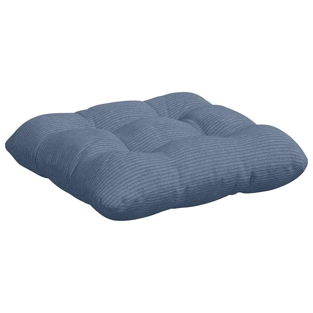 Sitzkissen 4 stk. Cordstoff Blau 40 x 40 cm