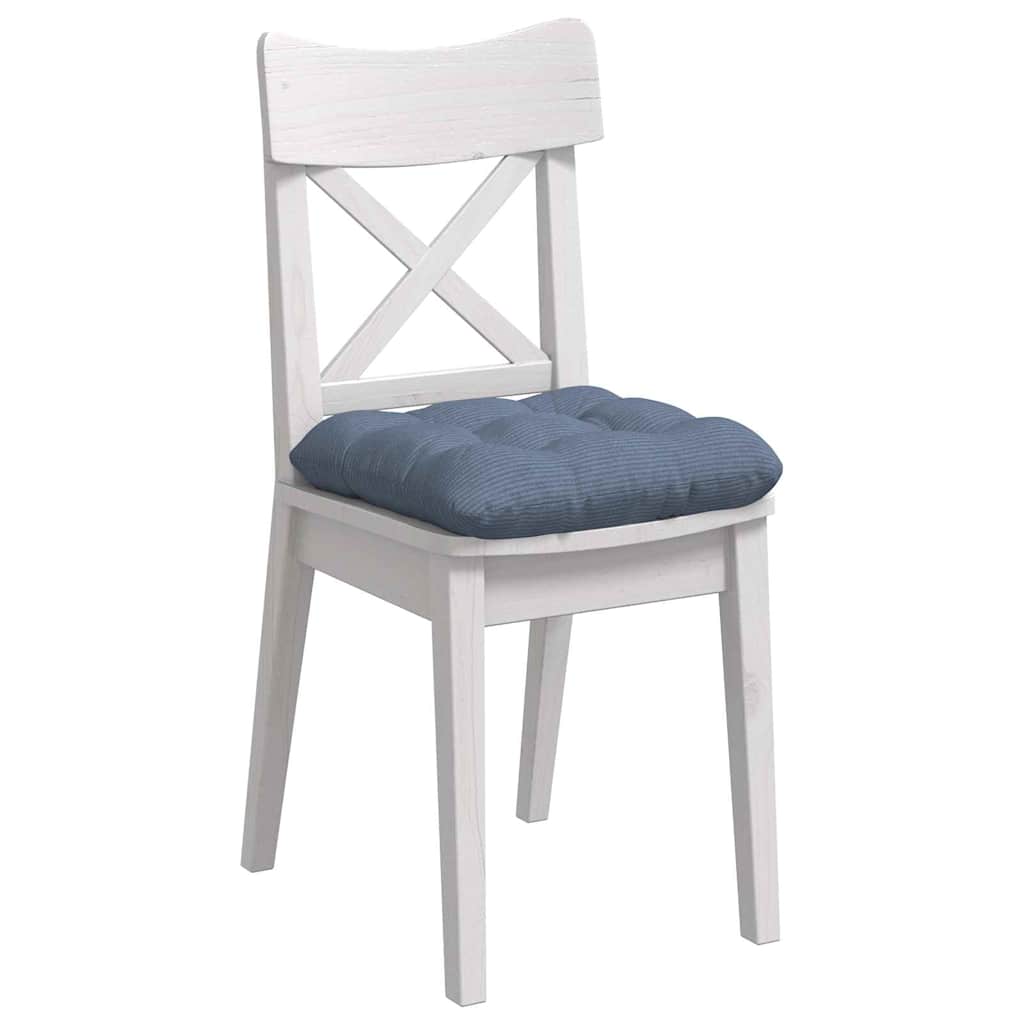 Sitzkissen 4 stk. Cordstoff Blau 40 x 40 cm