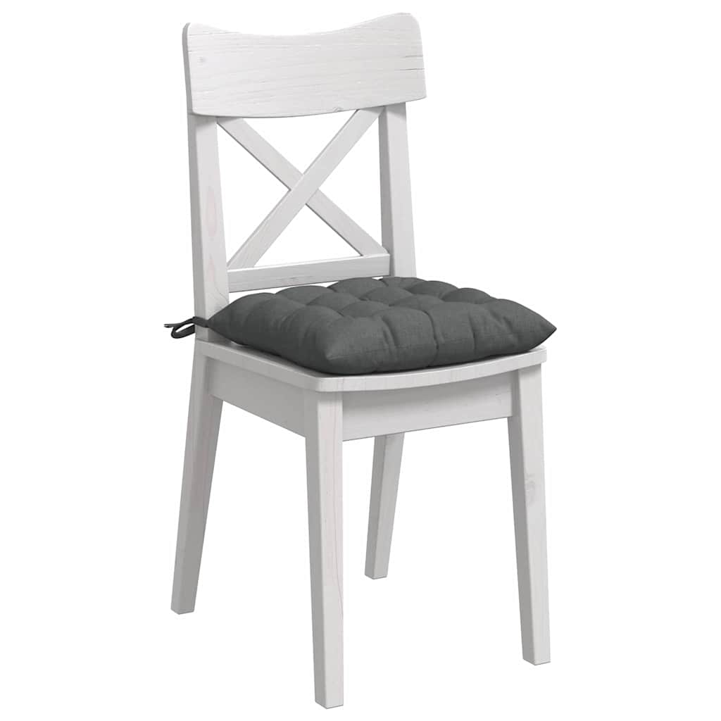 Sitzkissen 4 stk. Stoff Dunkelgrau 40 x 40 x 6 cm