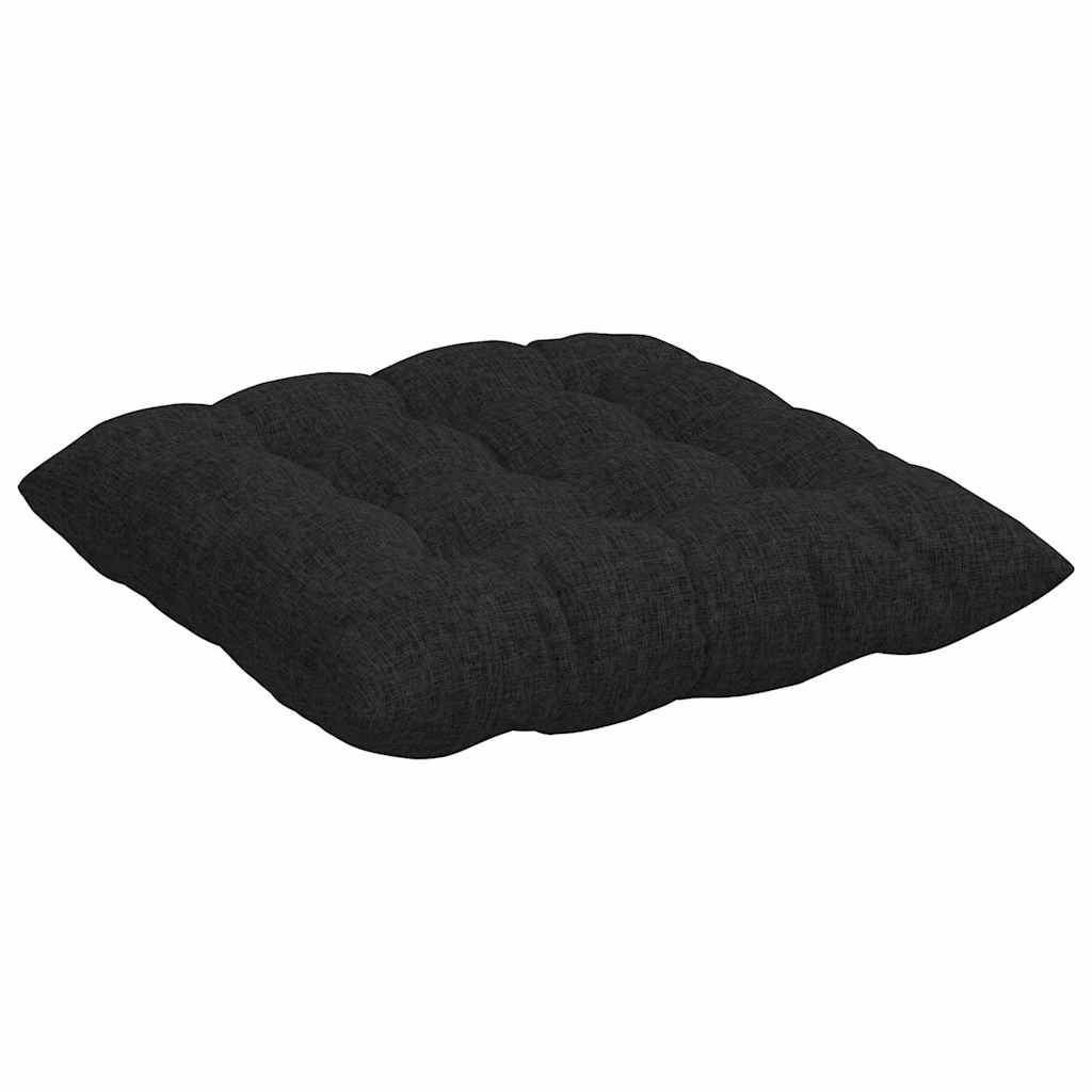 Sitzkissen 4 stk. Stoff Schwarz 40 x 40 x 6 cm