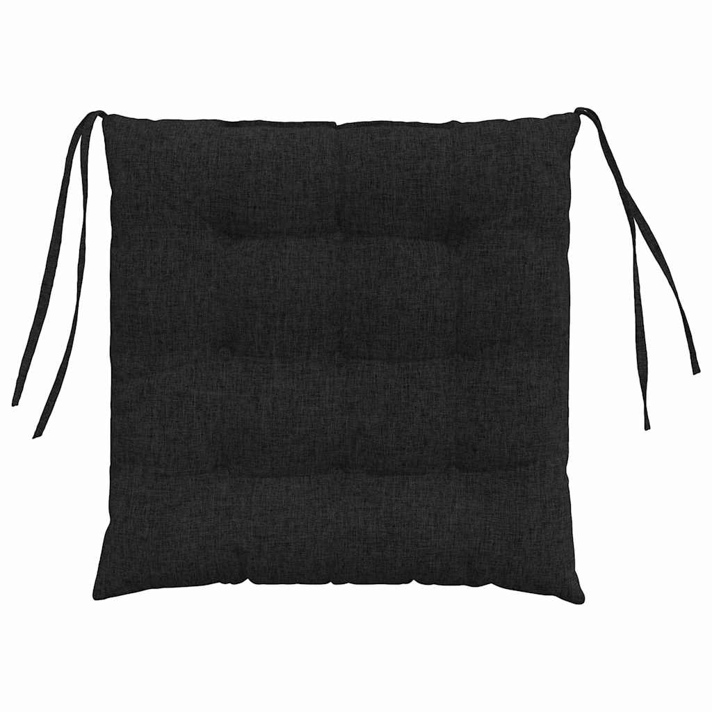 Sitzkissen 4 stk. Stoff Schwarz 40 x 40 x 6 cm