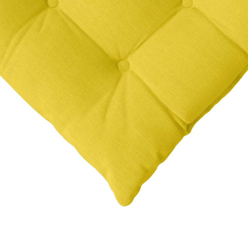 Sitzkissen 4 stk. Stoff Helles Gelb 40 x 40 x 6 cm