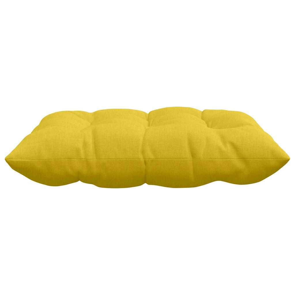 Sitzkissen 4 stk. Stoff Helles Gelb 40 x 40 x 6 cm