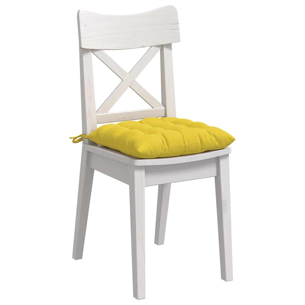 Sitzkissen 4 stk. Stoff Helles Gelb 40 x 40 x 6 cm