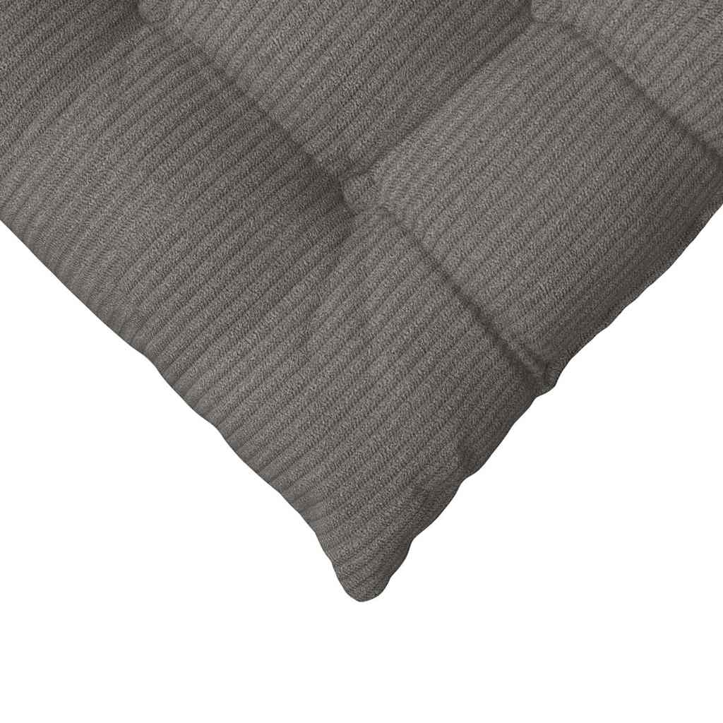 Sitzkissen 4 stk. Cordstoff Hellgrau 40 x 40 x 6 cm