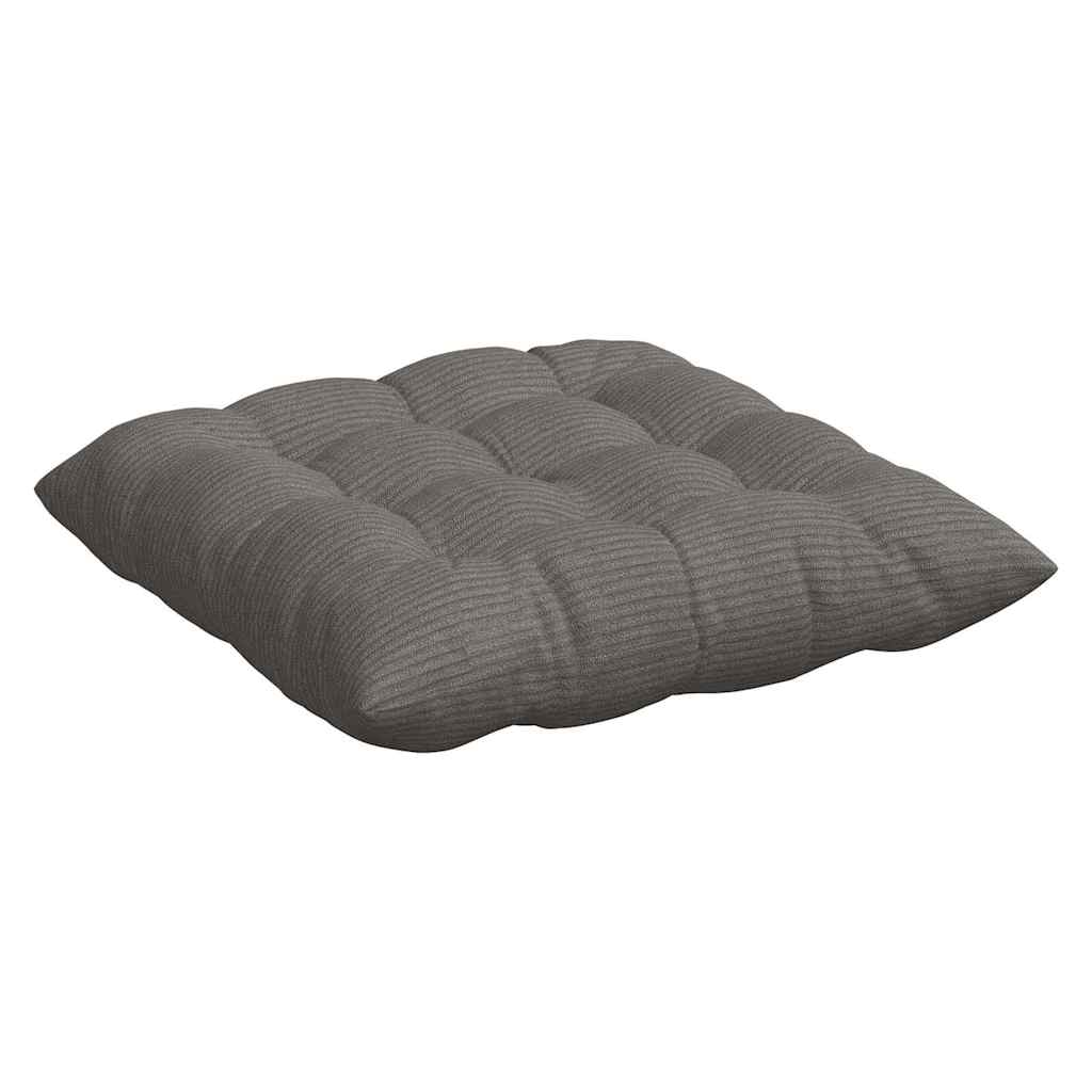 Sitzkissen 4 stk. Cordstoff Hellgrau 40 x 40 x 6 cm