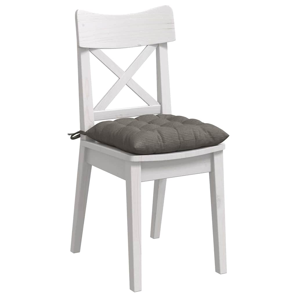 Sitzkissen 4 stk. Cordstoff Hellgrau 40 x 40 x 6 cm