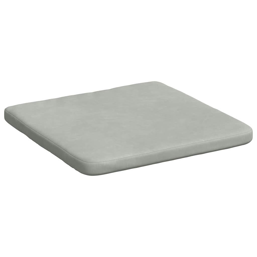 Sitzkissen 4 stk. Samt Hellgrau 40 x 40 x 3 cm