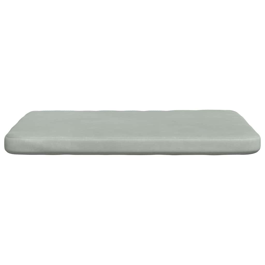 Sitzkissen 4 stk. Samt Hellgrau 40 x 40 x 3 cm