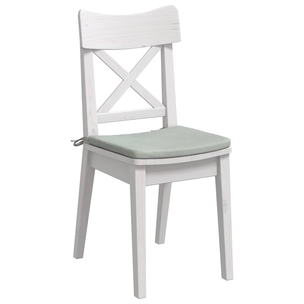 Sitzkissen 4 stk. Samt Hellgrau 40 x 40 x 3 cm
