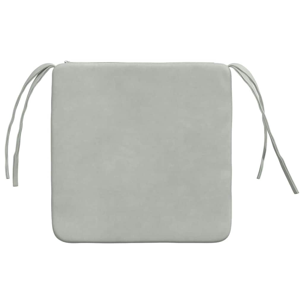 Sitzkissen 4 stk. Samt Hellgrau 40 x 40 x 3 cm
