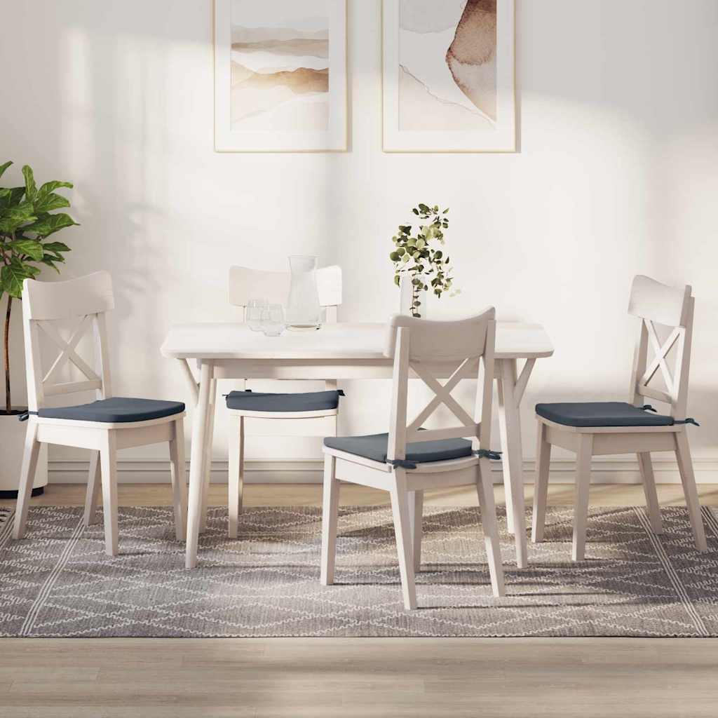 Sitzkissen 4 stk. Samt Dunkelgrau 40 x 40 x 3 cm