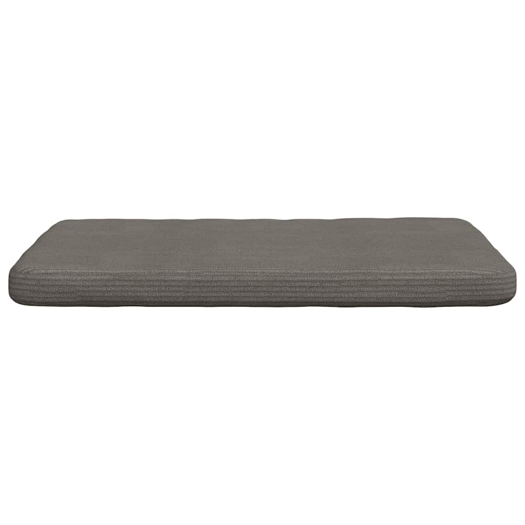 Sitzkissen 4 stk. Cordstoff Hellgrau 40 x 40 x 3 cm