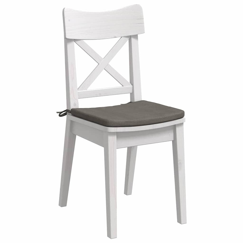 Sitzkissen 4 stk. Cordstoff Hellgrau 40 x 40 x 3 cm