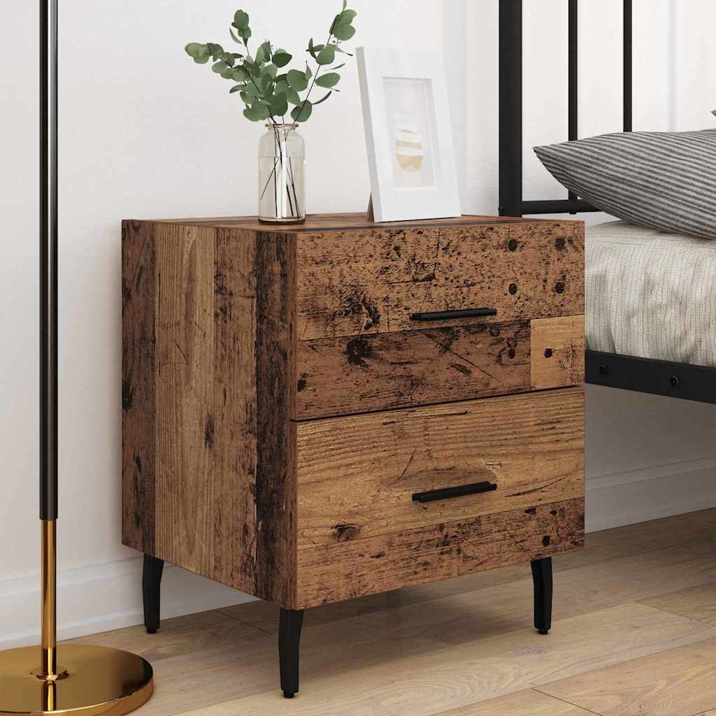 Nachttisch 2 stk. Altholz 40 x 35 x 47,5 cm Holzwerkstoff
