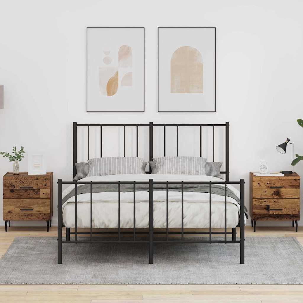 Nachttisch 2 stk. Altholz 40 x 35 x 47,5 cm Holzwerkstoff