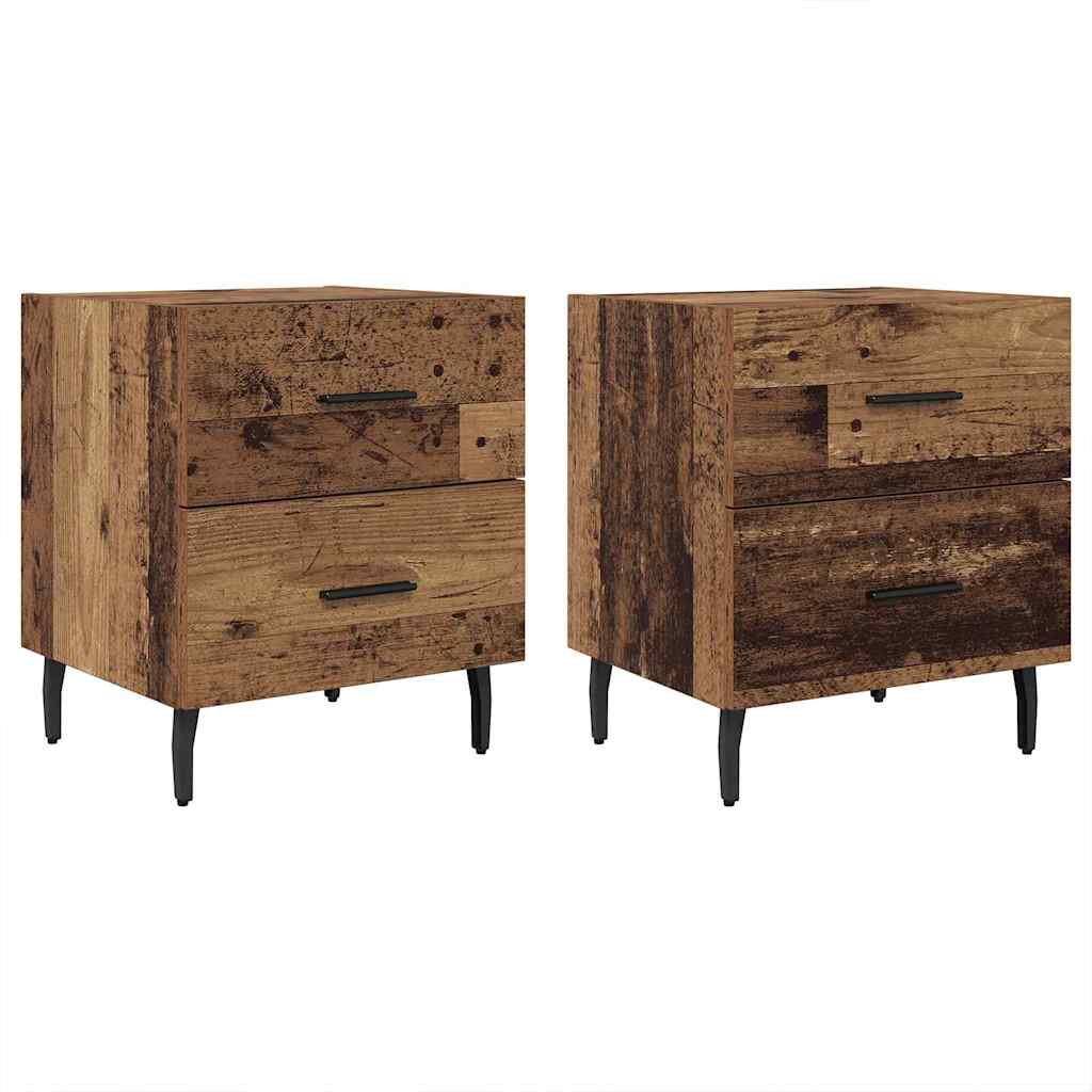Nachttisch 2 stk. Altholz 40 x 35 x 47,5 cm Holzwerkstoff