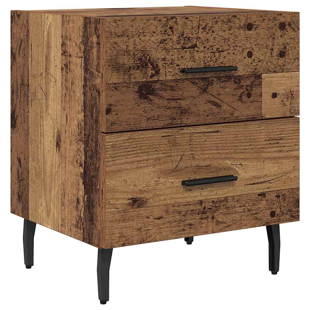 Nachttisch 2 stk. Altholz 40 x 35 x 47,5 cm Holzwerkstoff