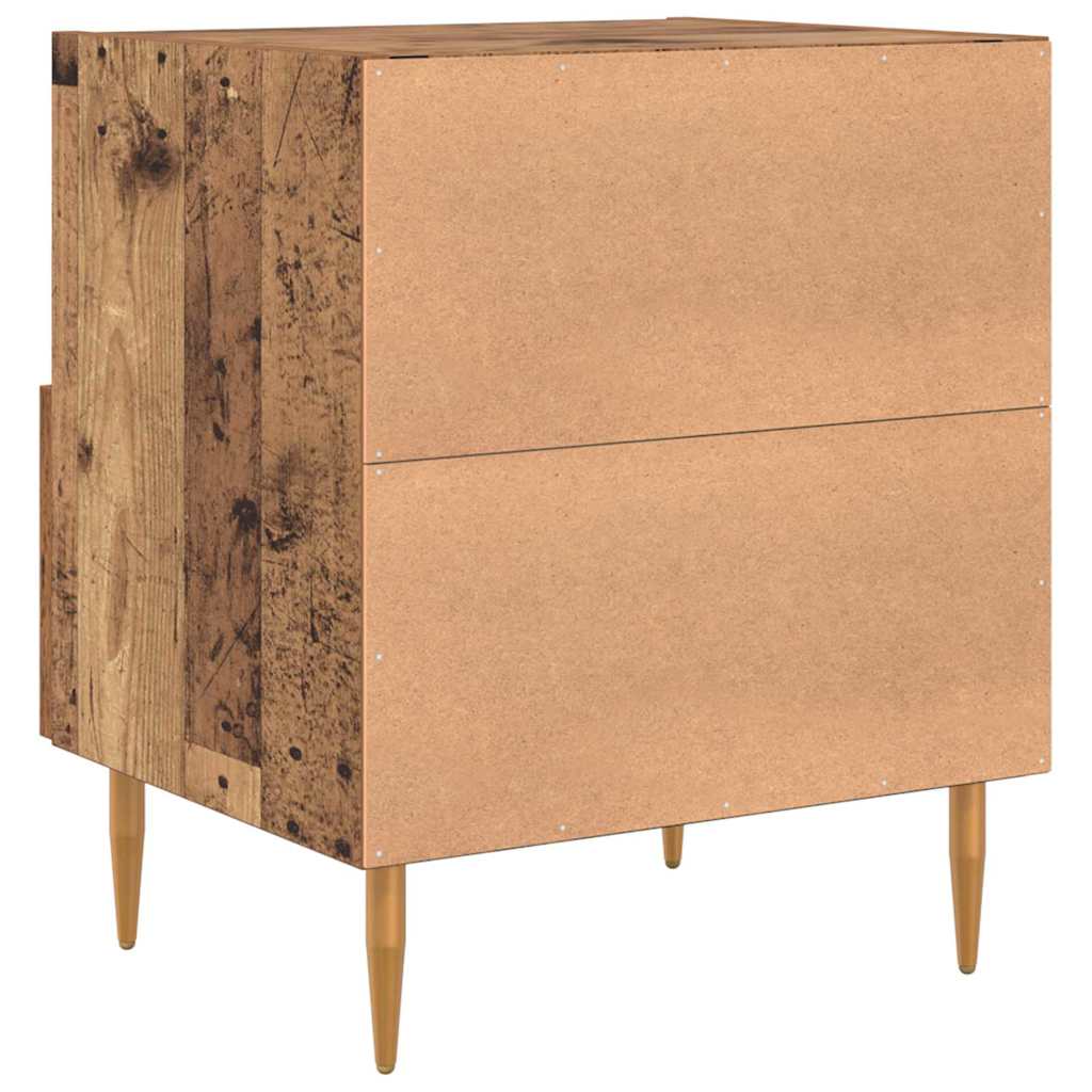 Nachttisch 2 Stk. Altholz 40 x 35 x 47,5 cm Holzwerkstoff