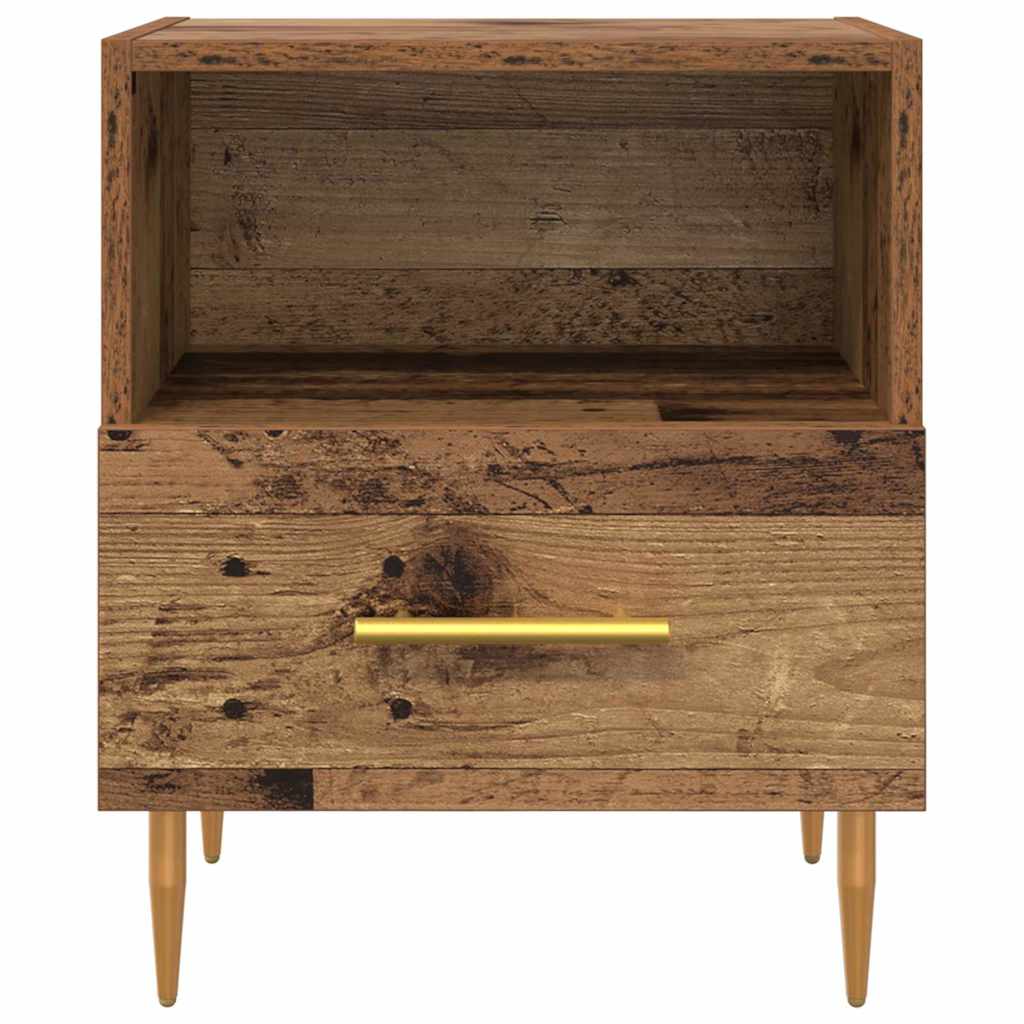 Nachttisch 2 Stk. Altholz 40 x 35 x 47,5 cm Holzwerkstoff
