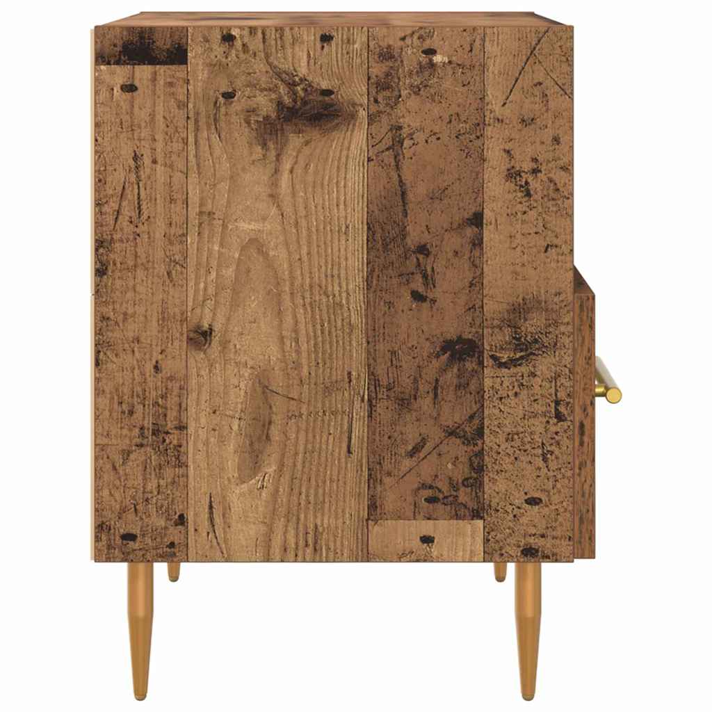 Nachttisch 2 Stk. Altholz 40 x 35 x 47,5 cm Holzwerkstoff