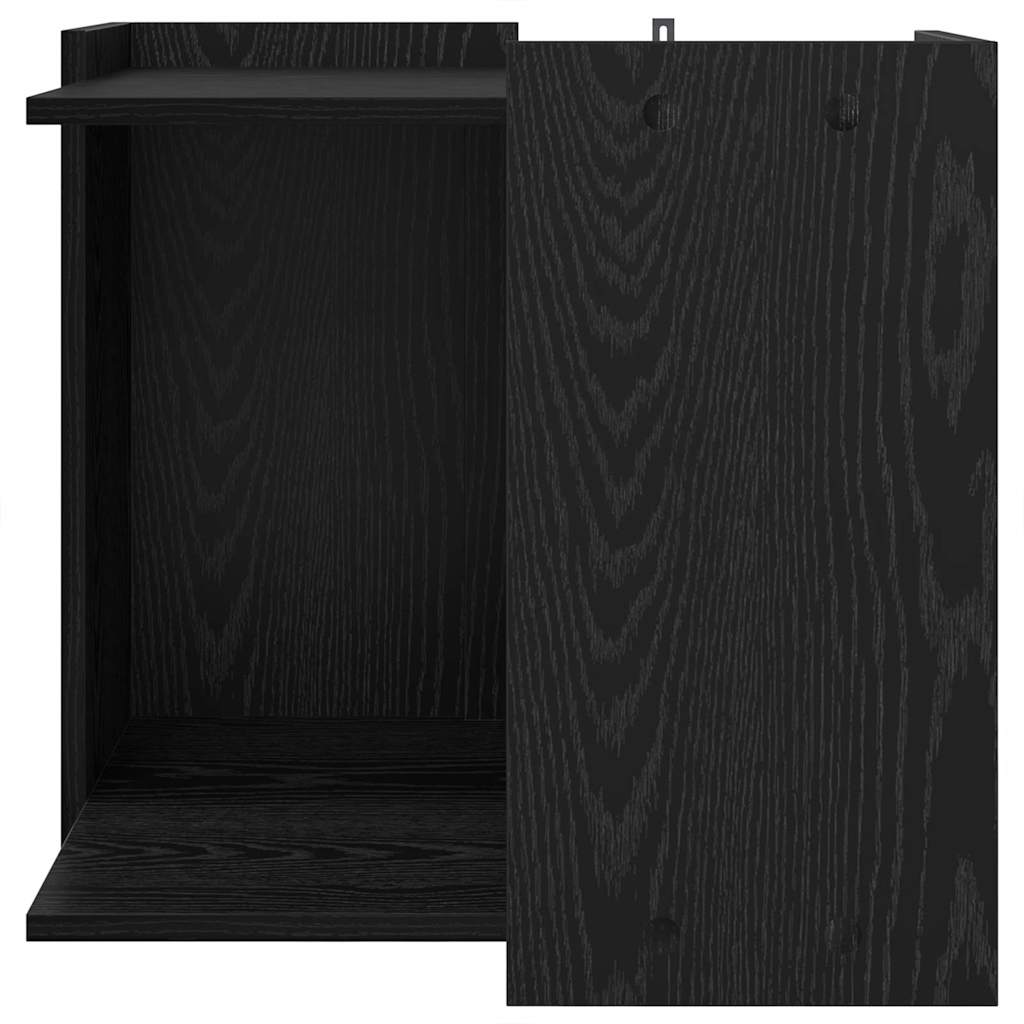 Katzenstreu Box Umzäunung Schwarz Eichen-Optik 53 x 53 x 51 cm