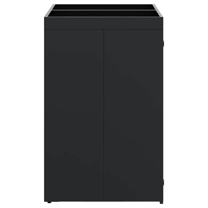 Wagenmüllbehälter für 2 Behälter Schwarz 136 x 77,5 x 121,5 cm