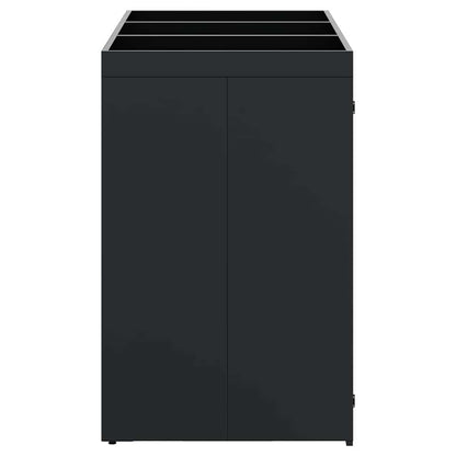 Wagenmüllbehälter für 3 Behälter Schwarz 204 x 77,5 x 121,5 cm