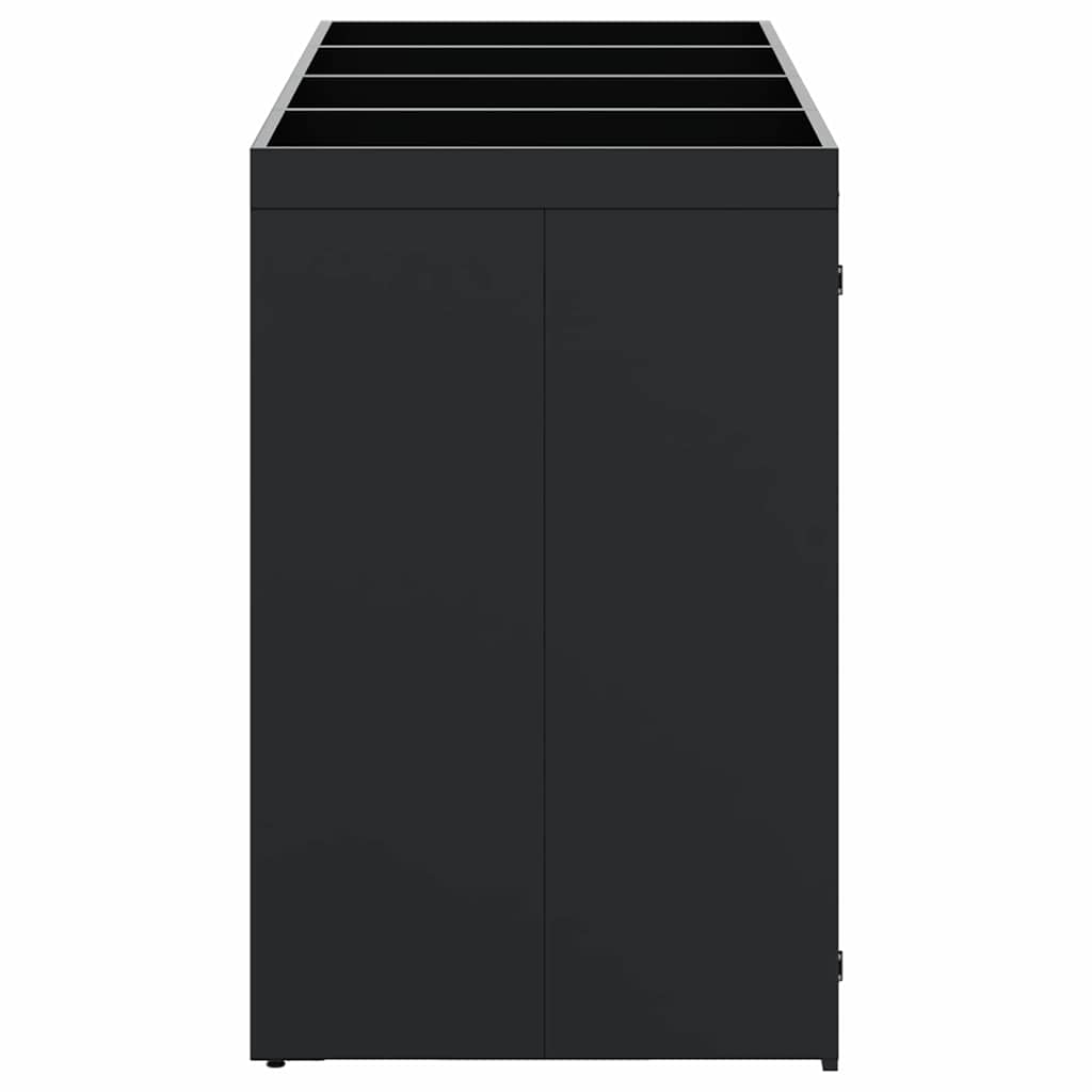 Wagenmüllbehälter für 4 Behälter Schwarz 272 x 77,5 x 121,5 cm