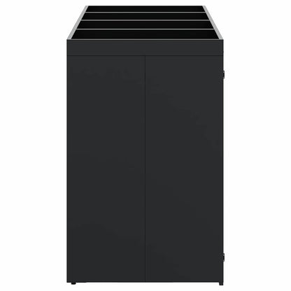 Wagenmüllbehälter für 4 Behälter Schwarz 272 x 77,5 x 121,5 cm