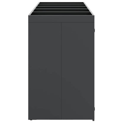 Mülltonnenbox für 5 Behälter Stahl Anthrazit