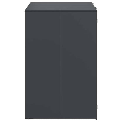 Mülltonnenbox für 2 Behälter Edelstahl Anthrazit
