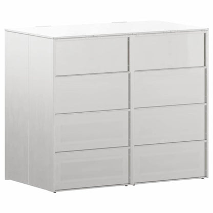 Mülltonnenbox für 2 Behälter Edelstahl Silber