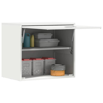 Wandschrank für die Garage mit Gasdrucklift-Tür Weiß