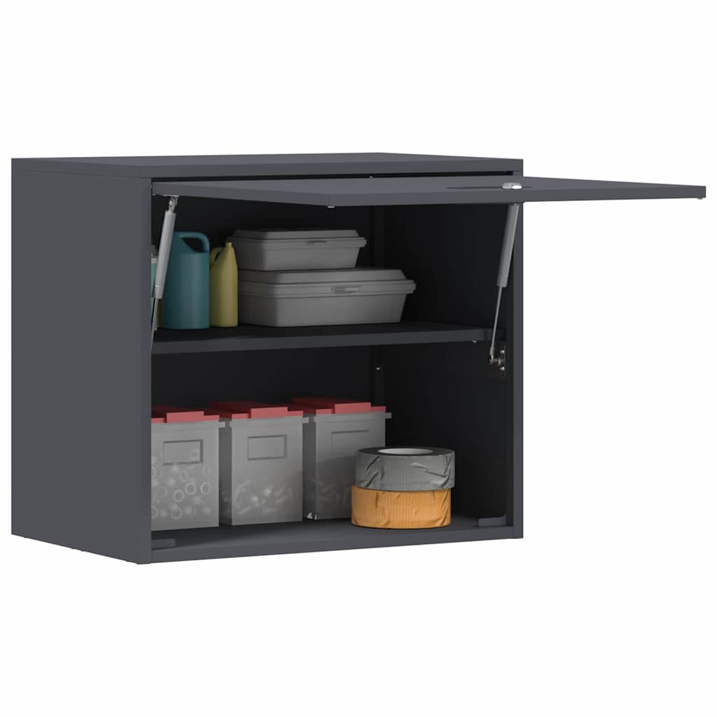 Wandschrank für die Garage mit Gasdrucklift-Tür Anthrazit