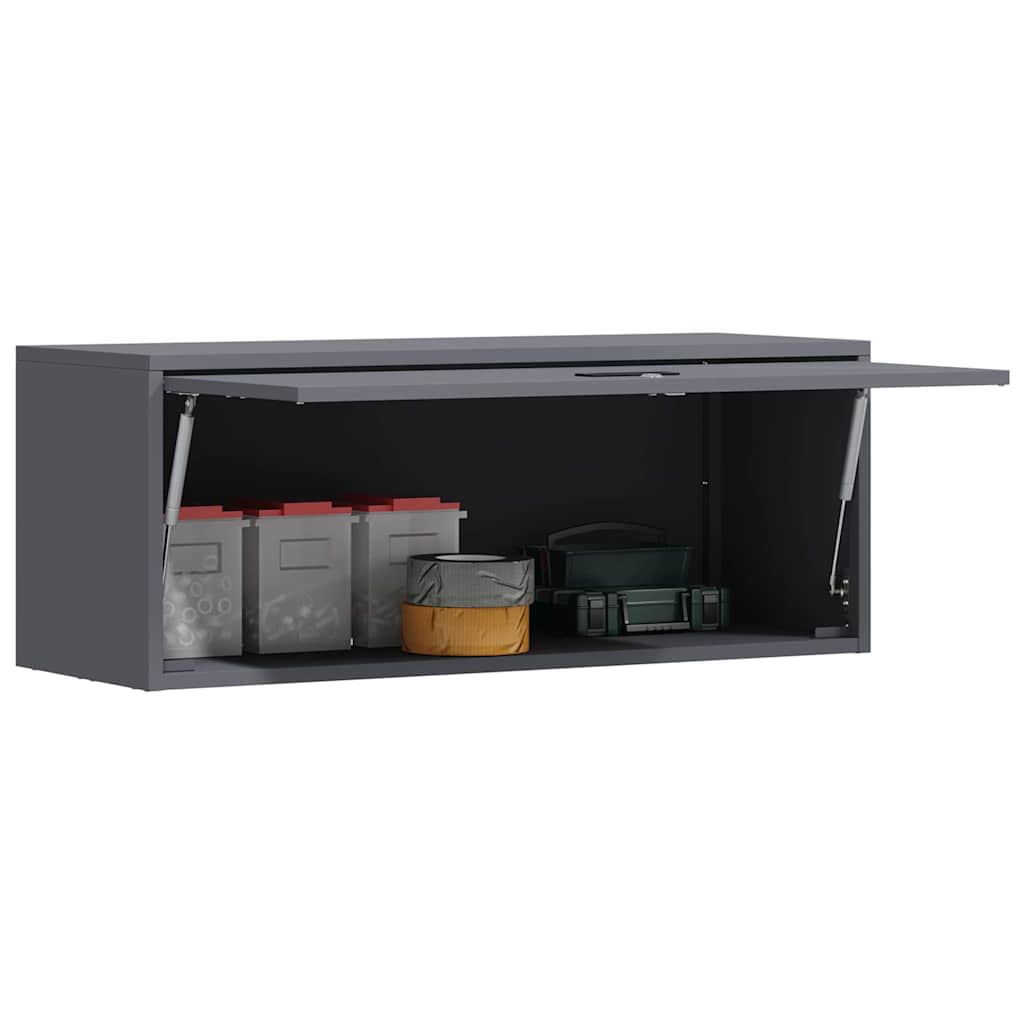 Wandschrank für die Garage mit Gasdrucklift-Tür Anthrazit