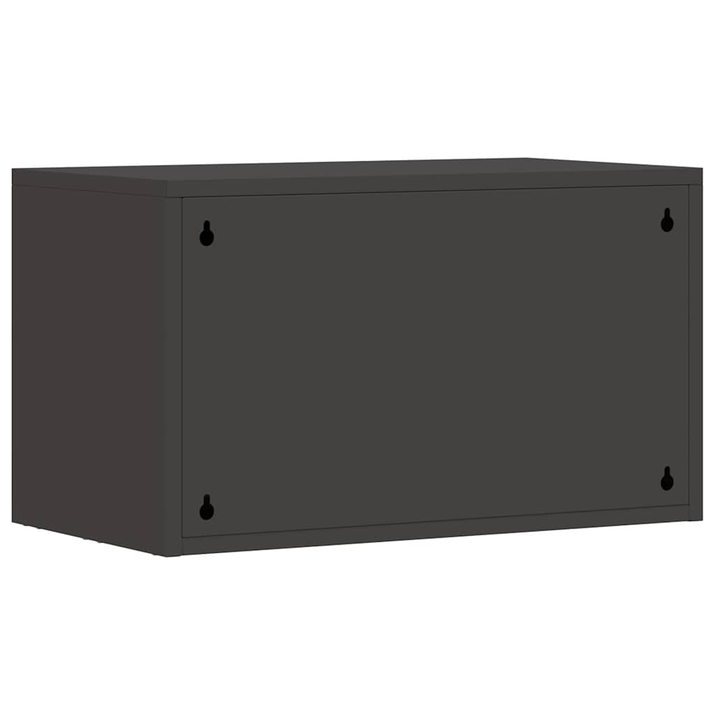 Wandschrank für die Garage mit Gasdrucklift-Tür Schwarz