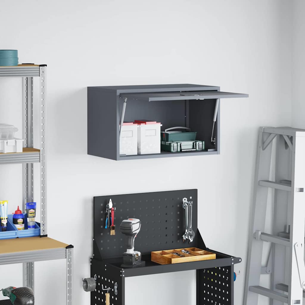 Wandschrank für die Garage mit Gasdrucklift-Tür Anthrazit