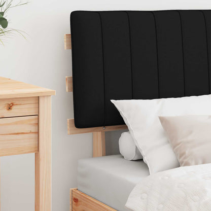 Bettgestell mit gepolstertem Kopfteil Schwarz 80 x 200 cm