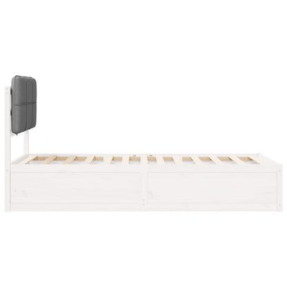 Bettgestell mit gepolstertem Kopfteil Hellgrau 80 x 200 cm