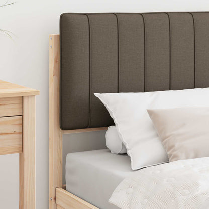 Bettgestell mit gepolstertem Kopfteil Taupe 90 x 200 cm