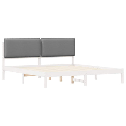 Bettgestell mit gepolstertem Kopfteil Hellgrau 180 x 200 cm